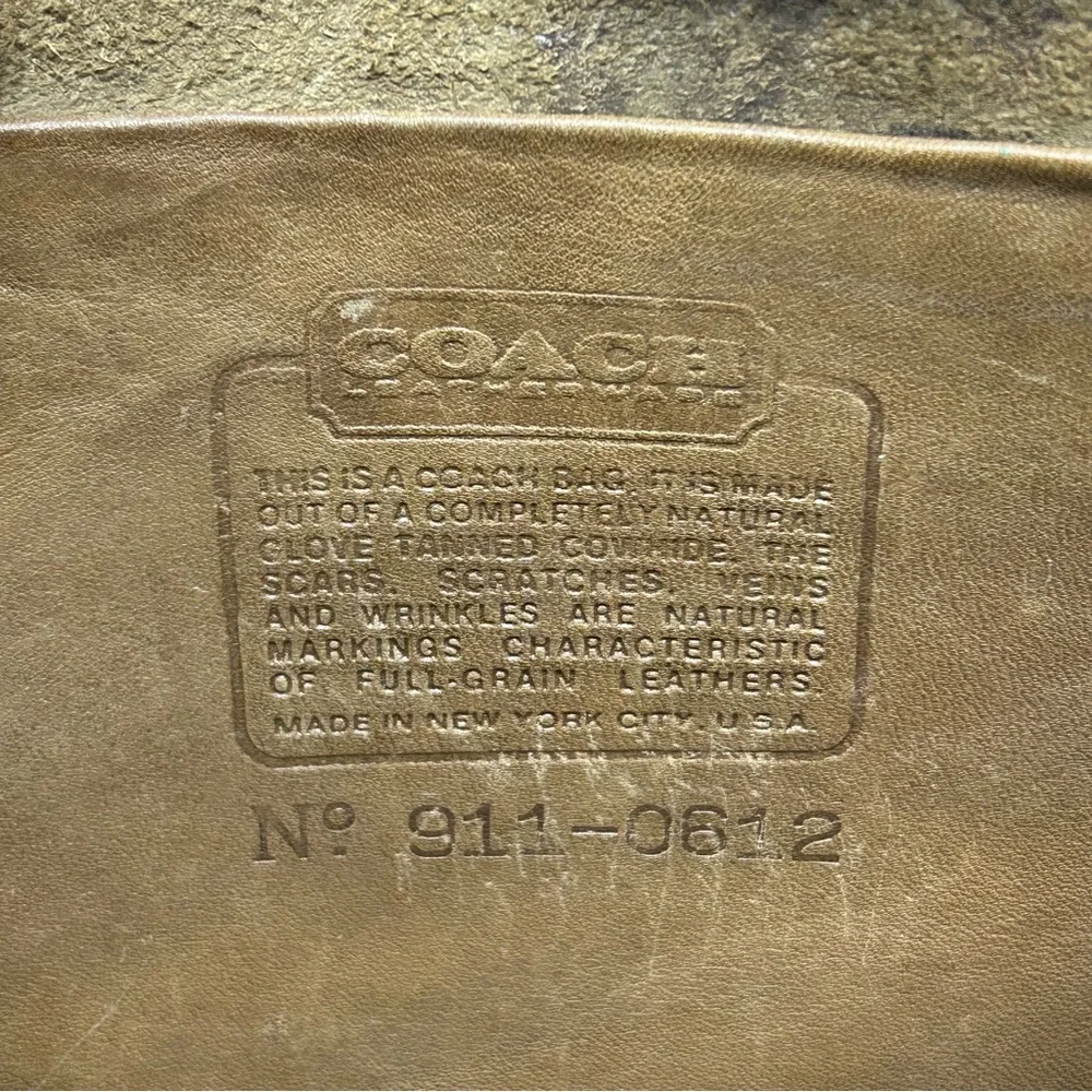 Coach Vintage 1970s Made in NYC Leather Satchel Convertible Clutch Camel 911-061 - Picture 15 of 16